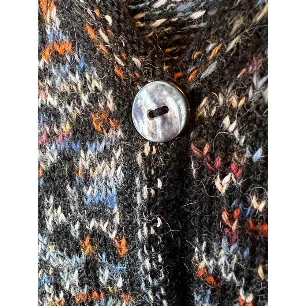 KERO DESIGN 100% Alpaca Wool Knit Sweater Button Up in Multicolor Women's Large